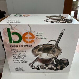 Basic Essentials 10 piece stainless steel mix & measure set